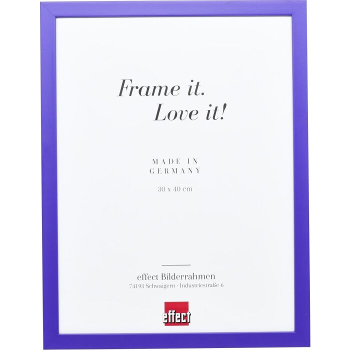Effect Holzrahmen Top Cube 40x60 cm lila Acrylglas Museumsqualität