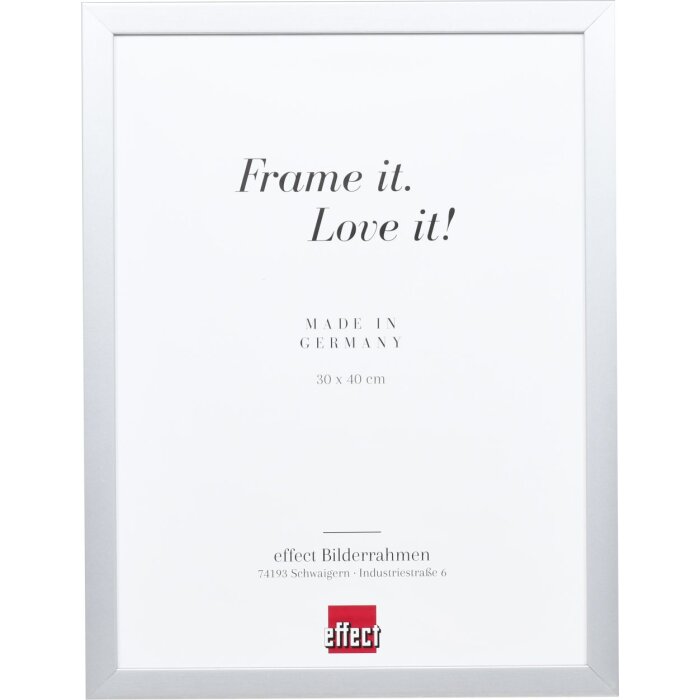 Effect Holzrahmen Top Cube 45x60 cm silber Acrylglas Museumsqualität