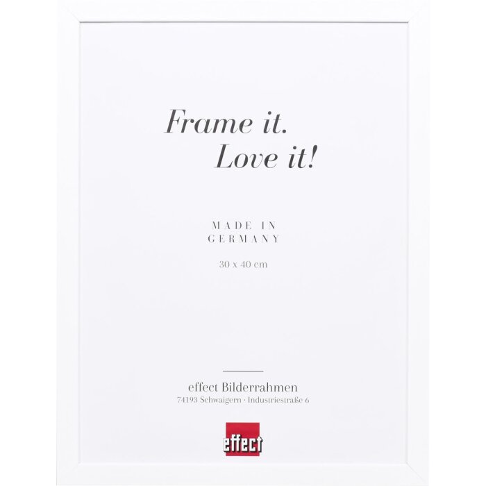 Effect Holzrahmen Top Cube 70x70 cm weiß Acrylglas Museumsqualität