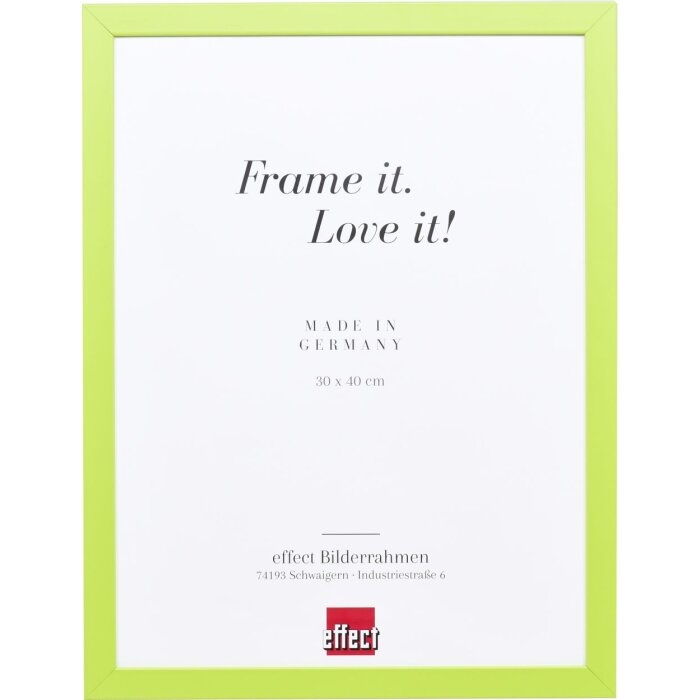 Effect Holzrahmen Top Cube 70x70 cm grün Acrylglas Museumsqualität