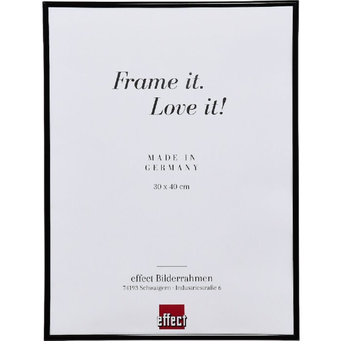 Effect Kunststoffrahmen Art Schwarz 30x40 cm Museumsglas