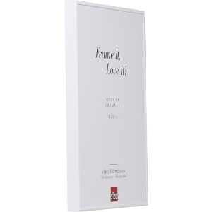 Эффектная алюминиевая фоторамка Quadro 28x35 см с белым музейным стеклом и задней панелью из МДФ