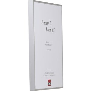 Effect Aluminium Bilderrahmen Quadro 60x80 cm Silber mit Museumsglas