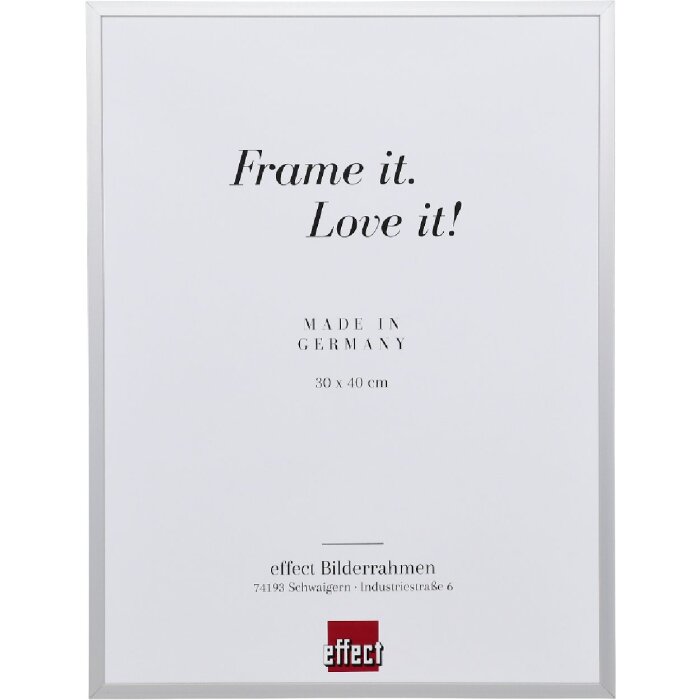 Effect Aluminium-Bilderrahmen Serie 2 Museumsglas silber 25x50 cm