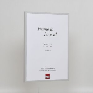 Фоторамка Effect из алюминия, серия 2, музеальное стекло, серебро, 50x75 см