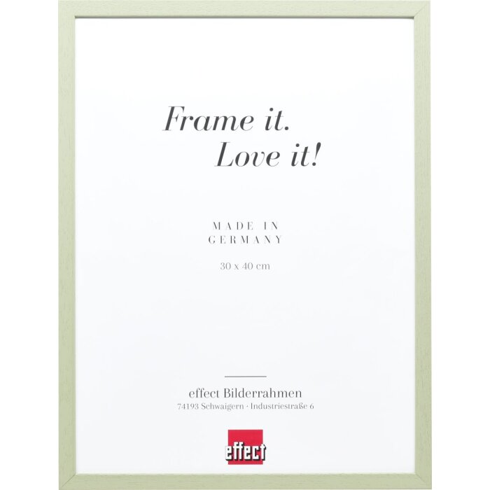 Effect Holzrahmen Profil 35 grün 25x70 cm Museumsglas