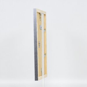 Effect Holz-Bilderrahmen Profil 41 Silber 13x13 cm Museumsglas