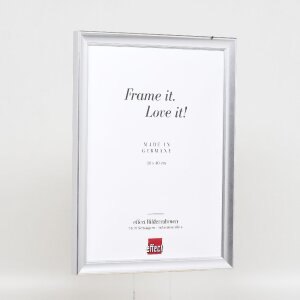 Effect Holz-Bilderrahmen Profil 41 Silber 13x13 cm Museumsglas