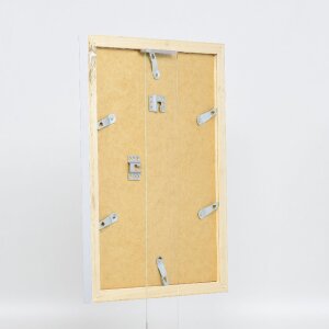 Effect Holz-Bilderrahmen Profil 41 Silber 15x20 cm Museumsglas