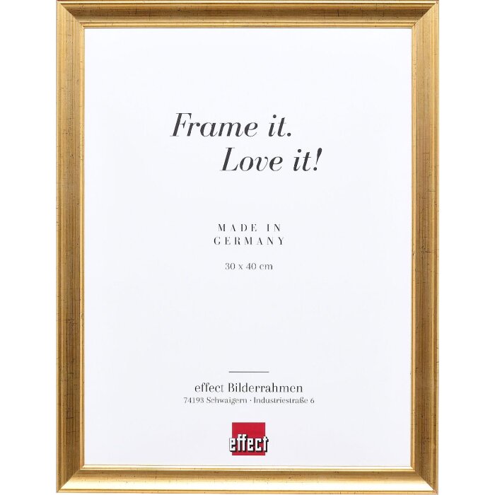Effect Holz-Bilderrahmen Profil 41 Antikgold 21x29,7 cm Museumsglas