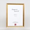 Effect Holz-Bilderrahmen Profil 41 Antikgold 25x35 cm Museumsglas