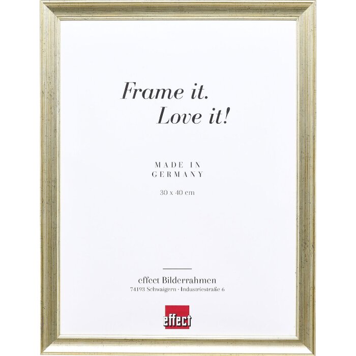 Effect Holz-Bilderrahmen Profil 41 Antiksilber 30x30 cm Museumsglas 0419-3030-24