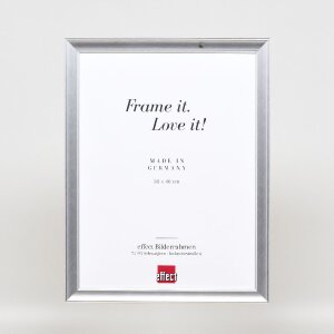 Effect Holz-Bilderrahmen Profil 41 Silber 30x40 cm Museumsglas