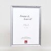 Effect Holz-Bilderrahmen Profil 41 Silber 40x40 cm Museumsglas