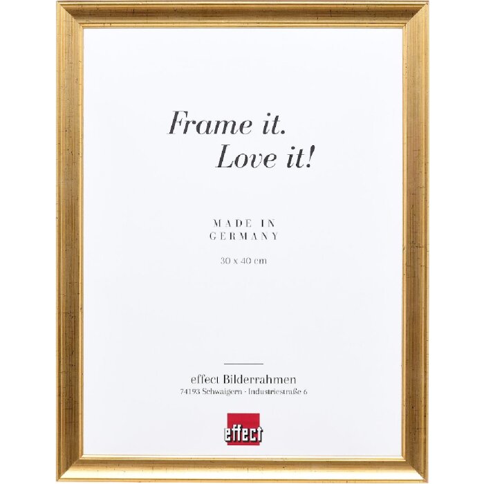 Фоторамка Effect из дерева профиль 41 антик-золото 40x40 см с музейным стеклом