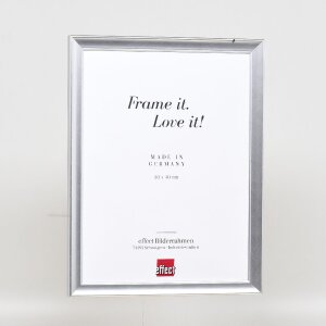 Effect Holz-Bilderrahmen Profil 41 Silber 50x100 cm Museumsglas