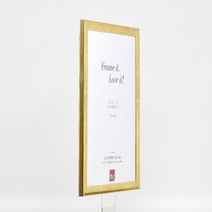 Effect Holz-Bilderrahmen Profil 43 gold 25x35 cm Museumsglas