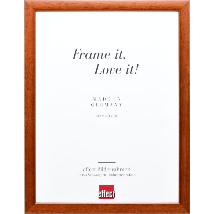 Effect Holz-Bilderrahmen Profil 43 braun 25x35 cm Museumsglas