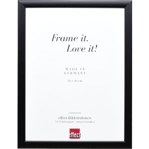 effect Holzbilderrahmen Profil 43 schwarz 25x50 cm mit Museumsglas