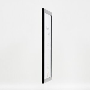 Effect Holz-Bilderrahmen Profil 43 Schwarz Hochglanz 27x48 cm Museumsglas