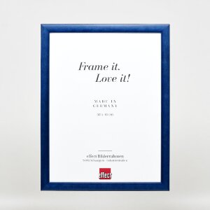 Effect Holz-Bilderrahmen Profil 43 royalblau 28x35 cm Museumsglas