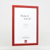 Effect Holz-Bilderrahmen Profil 43 rot hochglanz 28x35 cm Museumsglas