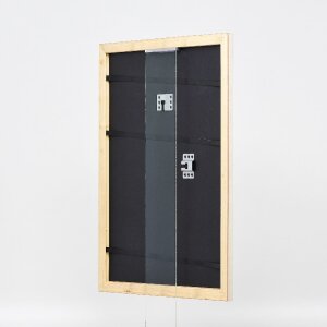 Effect Holzbilderrahmen Profil 43 silber 30x30 cm Museumsglas