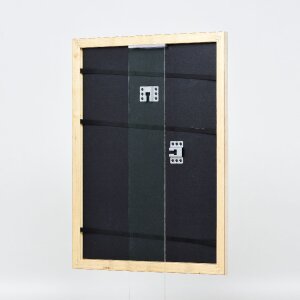 Effect Holzbilderrahmen Profil 43 silber 30x30 cm Museumsglas