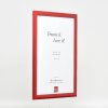 Effect Holz-Bilderrahmen Profil 43 rot hochglanz 30x30 cm Museumsglas