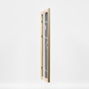 Effect Holz-Bilderrahmen Profil 43 silber 30x40 cm Museumsglas