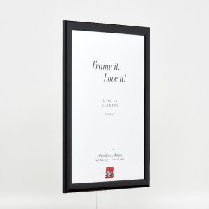 Effect Holz-Bilderrahmen Profil 43 schwarz hochglanz 30x40 cm Museumsglas