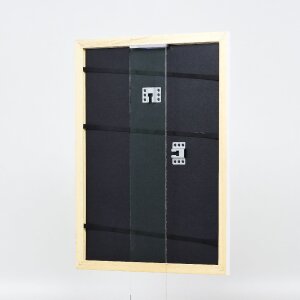 Effect Holz-Bilderrahmen Profil 43 weiß hochglanz 30x40 cm Museumsglas