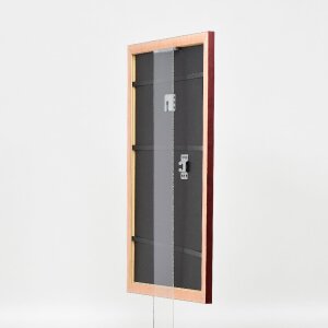 Effect Holz-Bilderrahmen Profil 43 rot 35x50 cm Museumsglas 0439-3550-07