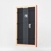 Effect Holz-Bilderrahmen Profil 43 rot hochglanz 35x50 cm Museumsglas
