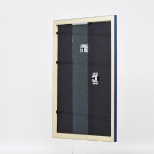 Effect Holz-Bilderrahmen Profil 43 royalblau 40x40 cm Museumsglas