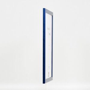 Effect Holz-Bilderrahmen Profil 43 royalblau 40x50 cm Museumsglas