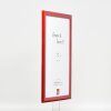 Effect Holz-Bilderrahmen Profil 43 rot hochglanz 40x50 cm Museumsglas