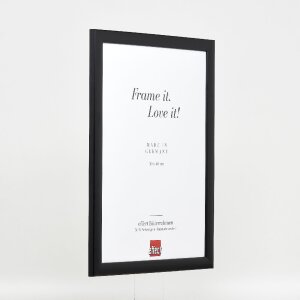 Effect Holz-Bilderrahmen Profil 43 schwarz 50x65 cm Museumsglas