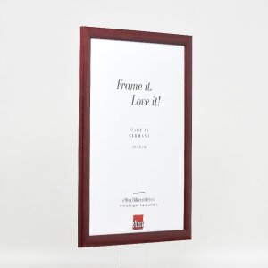 Effect Holz-Bilderrahmen Profil 43 rot 50x65 cm Museumsglas