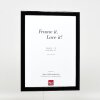 Effect Holz-Bilderrahmen Profil 43 schwarz hochglanz 50x65 cm Museumsglas
