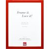 Effect Holzbilderrahmen Profil 43 rot hochglanz 59,4x84,1 cm Museumsglas
