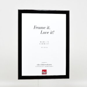 Effect Holz Bilderrahmen Profil 43 schwarz hochglanz 62x93 cm Museumsglas