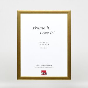 Effect Holzbilderrahmen Profil 43 gold 70x100 cm Museumsglas