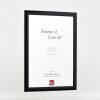 effect Holz-Bilderrahmen Profil 43 schwarz hochglanz 70x100 cm Museumsglas
