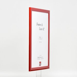Effect Holz-Bilderrahmen Profil 43 rot hochglanz 70x100 cm Museumsglas
