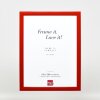Effect Holz-Bilderrahmen Profil 43 rot hochglanz 70x70 cm Museumsglas