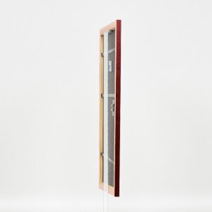 Effect Holz-Bilderrahmen Profil 43 rot 30,5x91,5 cm Museumsglas