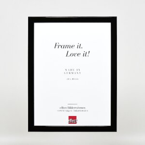 effect Holz-Bilderrahmen Profil 43 schwarz hochglanz 30,5x91,5 cm mit Museumsglas