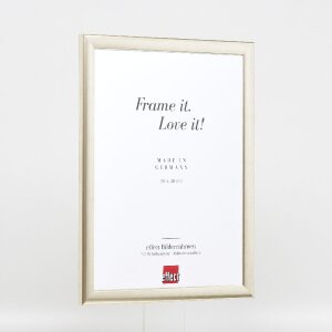 Effect Holz-Bilderrahmen Profil 43 silber 61x91,5 cm Museumsglas 0439-F2-01