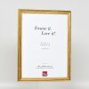 effect Bilderrahmen Holzrahmen Profil 44 gold 9x13 cm mit Museumsglas